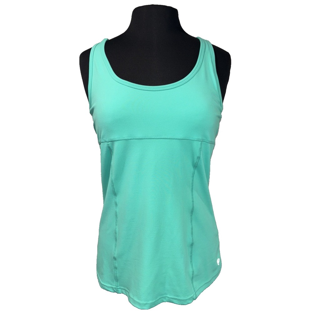 NEW ellumiNation Sports Racerback Tank Top Women's Size‎ M Green Stetch Athletic